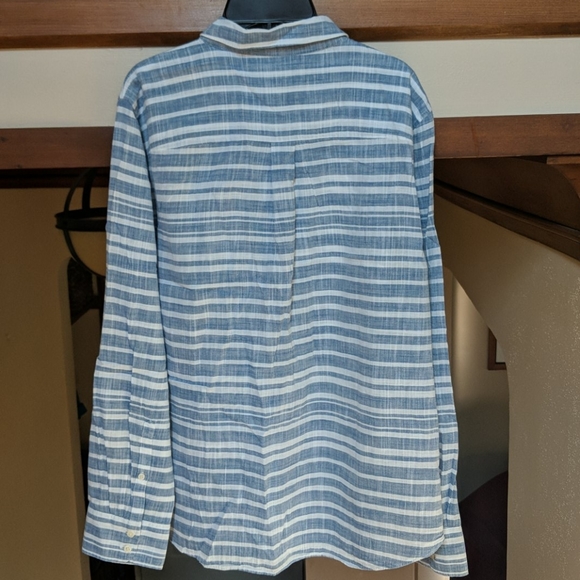 J. Crew Blue/White Striped Shirt - Picture 2 of 7